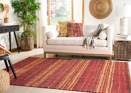 Safavieh Natural Fiber Nf202Q Red / Gold Rugs.
