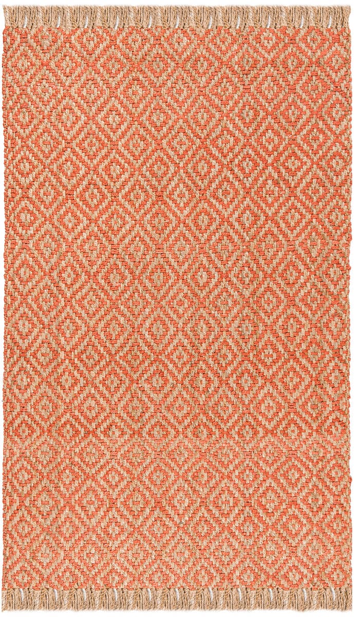 Safavieh Natural Fiber Nf266B Orange / Natural Rugs.