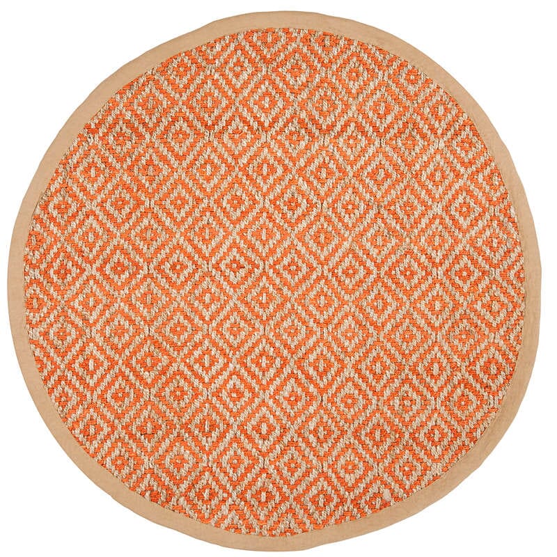 Safavieh Natural Fiber Nf266B Orange / Natural Rugs.