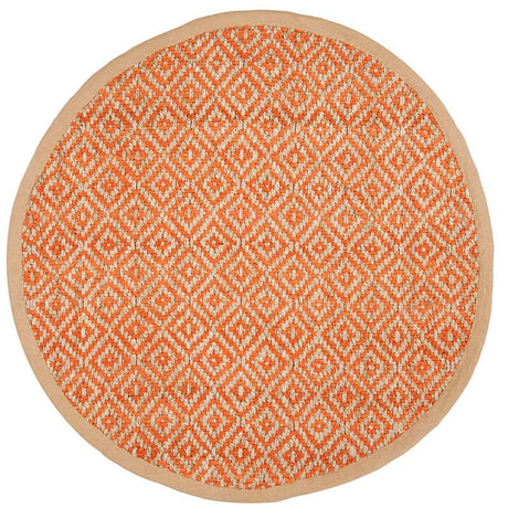 Safavieh Natural Fiber Nf266B Orange / Natural Rugs.