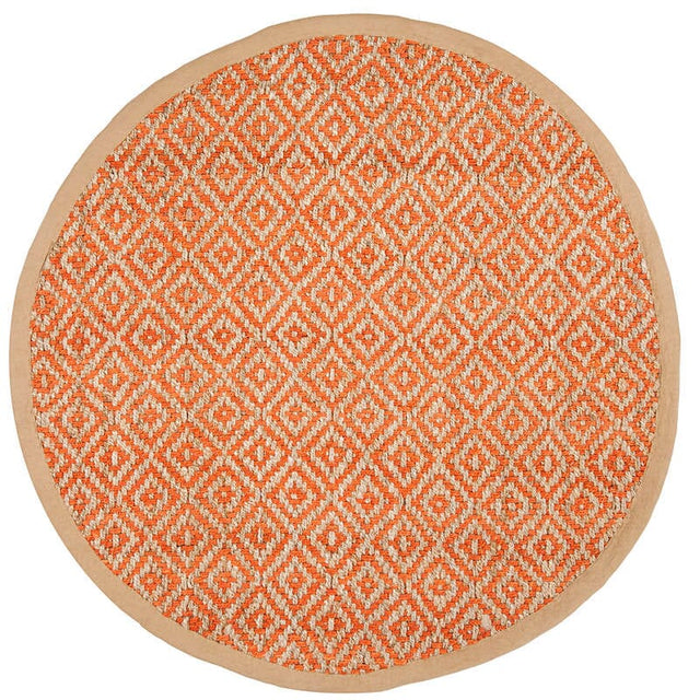 Safavieh Natural Fiber Nf266B Orange / Natural Rugs.