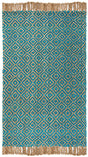 Safavieh Natural Fiber Nf266C Turquoise / Natural Rugs.