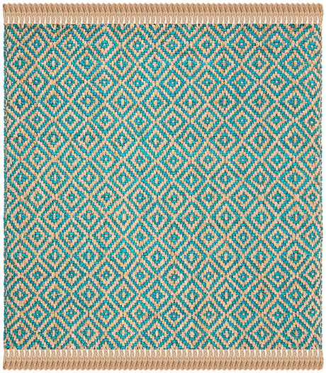 Safavieh Natural Fiber Nf266C Turquoise / Natural Rugs.