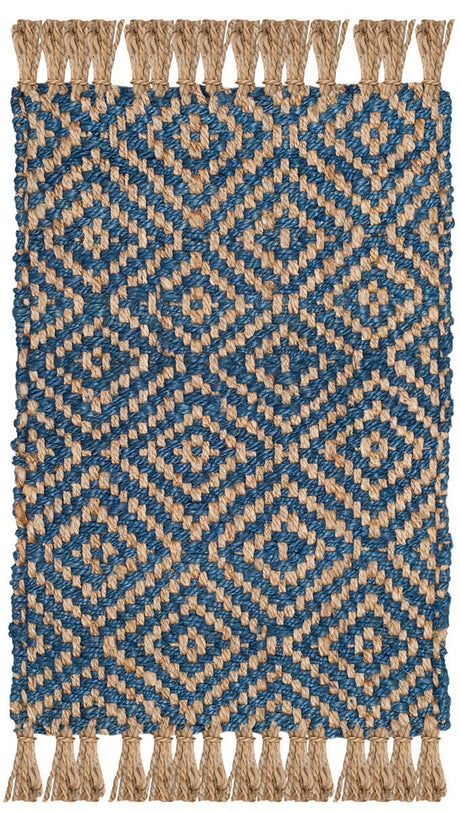 Safavieh Natural Fiber Nf266D Tropical Blue / Natural Rugs.