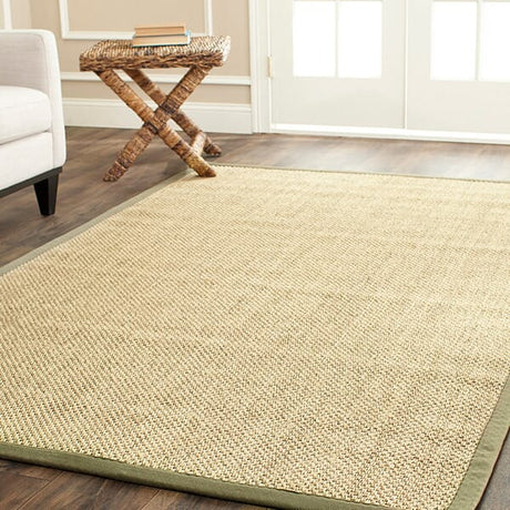 Safavieh Natural Fiber nf443c Natural / Green Rugs.