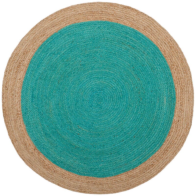 Safavieh Natural Fiber Nf801E Teal/Natural Rug.