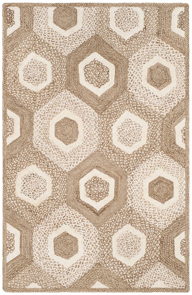Safavieh Natural Fiber Nf881F Grey / Ivory Rugs.