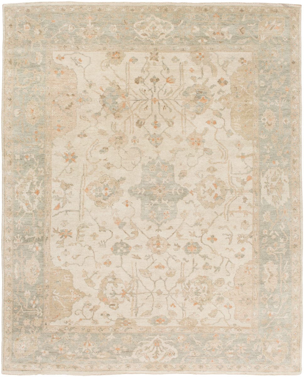 Surya Normandy Noy-8002 Light Gray / Sea Foam / Ivory Rugs.