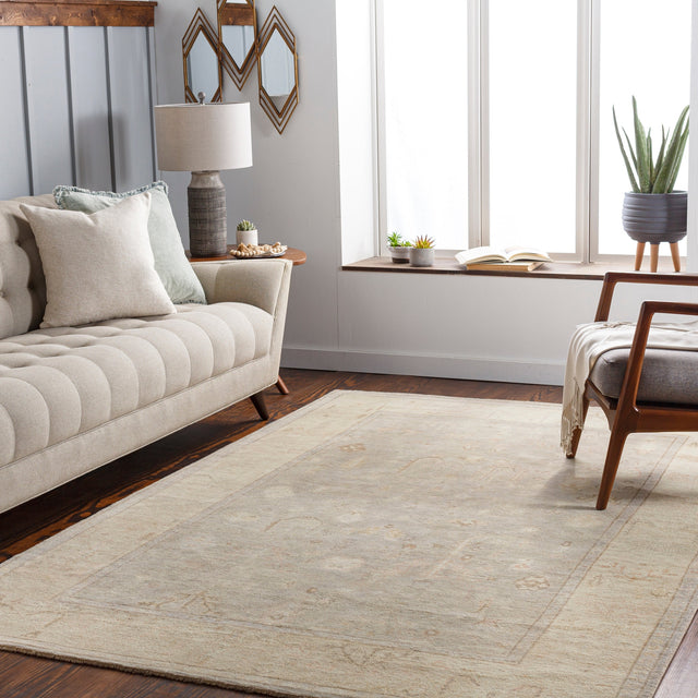 Surya Normandy Noy-8012 Taupe, Cream, Light Gray, Dark Brown Rugs.