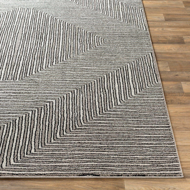 Surya Nepali Npi-2316 Black, Gray Rug.