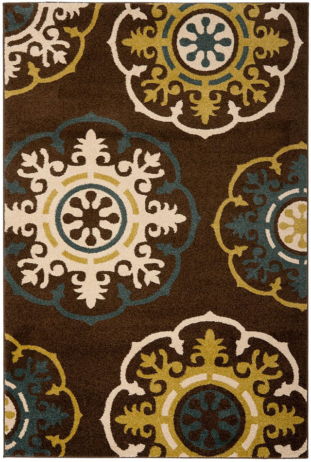 Safavieh Newbury Nwb8699-2552 Brown / Green Rugs.