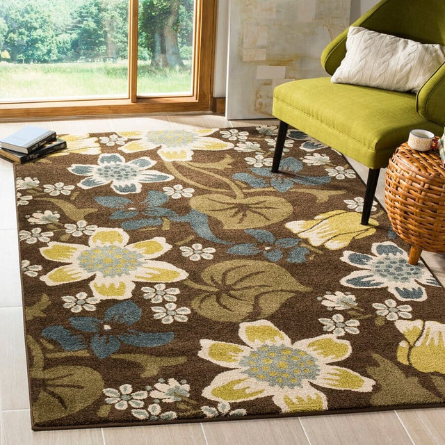 Safavieh Newbury Nwb8706-2521 Brown / Mustard Rugs.