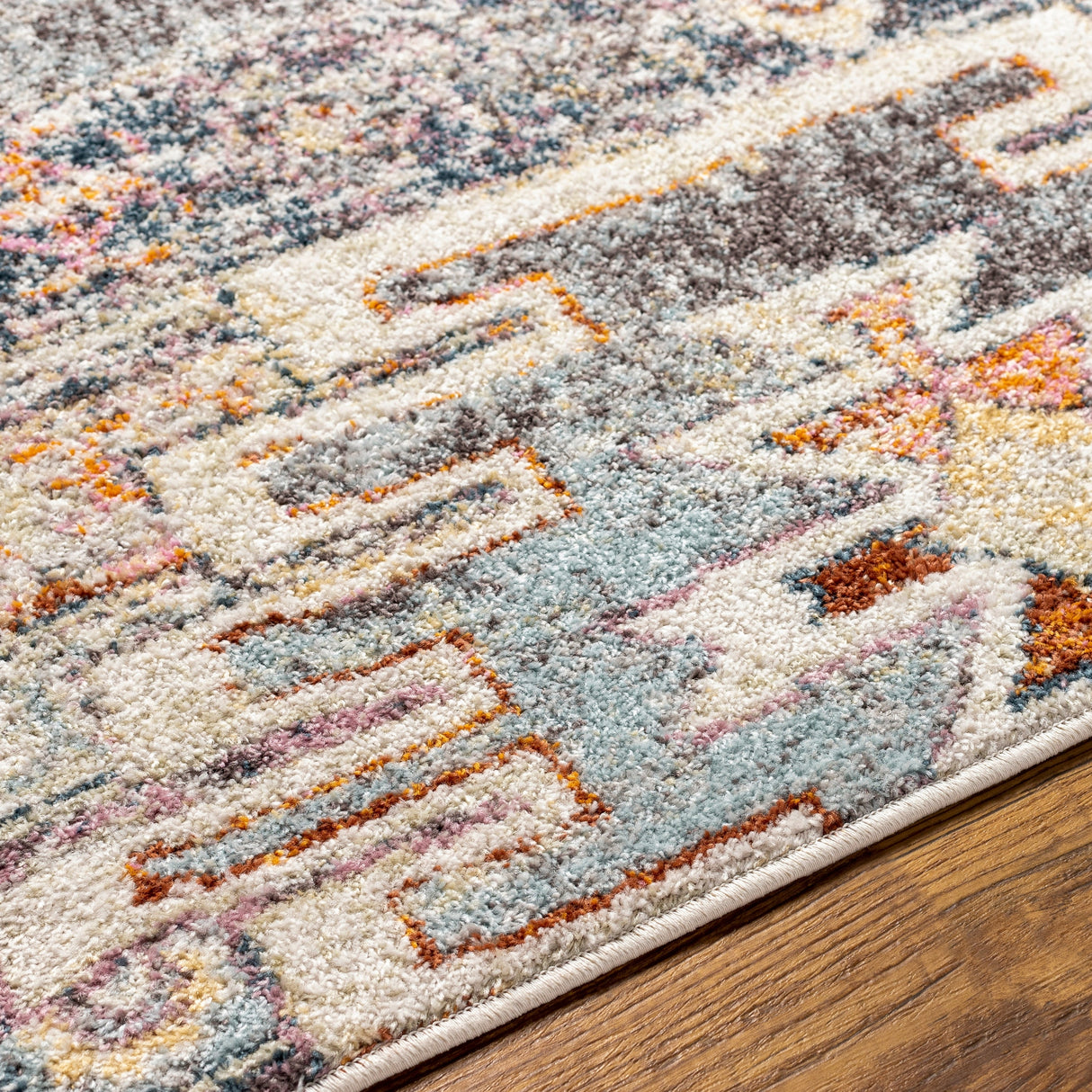 Surya New Mexico Nwm-2310 Denim, Khaki, Butter, Rose Rugs.