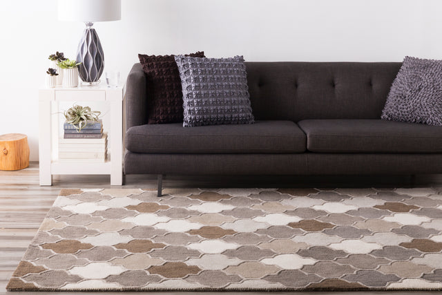 Surya Oasis Oas-1088 Charcoal, Taupe Rug.