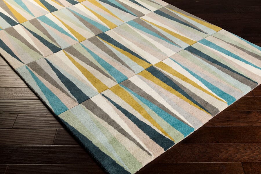 Surya Oasis Oas-1095 Light Gray / Aqua / Beige / Moss Rugs.