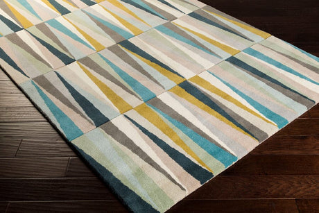 Surya Oasis Oas-1095 Light Gray / Aqua / Beige / Moss Rugs.