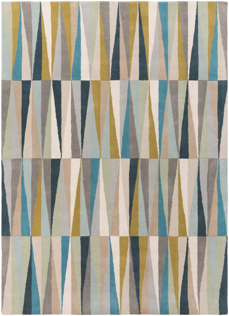 Surya Oasis Oas-1095 Light Gray / Aqua / Beige / Moss Rugs.
