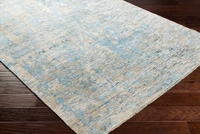 Surya Ocean Oce-2301 Denim, Pale Blue, Taupe, Light Gray Rugs.