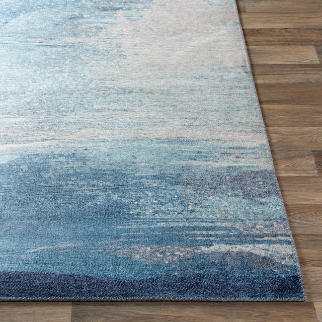 Surya Olivia Olv-2300 Aqua, Bright Blue, Charcoal, Cream Rugs.