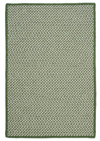Colonial Mills Outdoor Houndstooth Tweed Ot68 Leaf Green / Green Bordered Area Rug