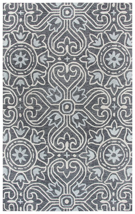 Rizzy Opulent Ou957A Gray, Light Gray, Natural Area Rug