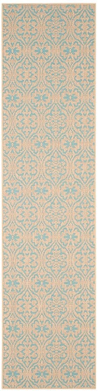Safavieh Palm Beach Pab511A Natural / Turquoise Rugs.