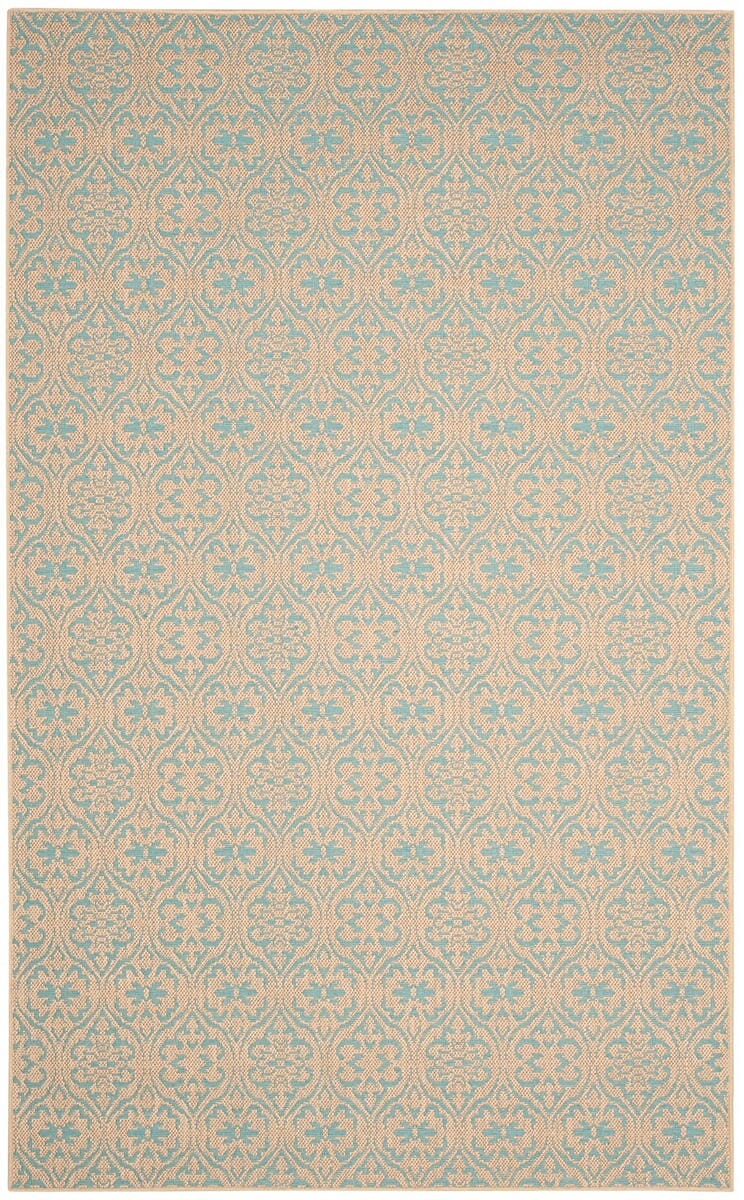 Safavieh Palm Beach Pab511A Natural / Turquoise Rugs.