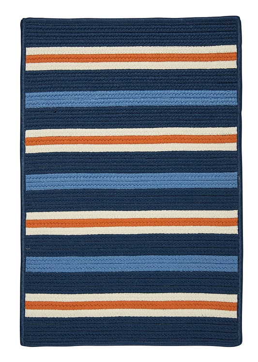 Colonial Mills Painter Stripe Ps41 Set Sail Blue Striped Area Rug
