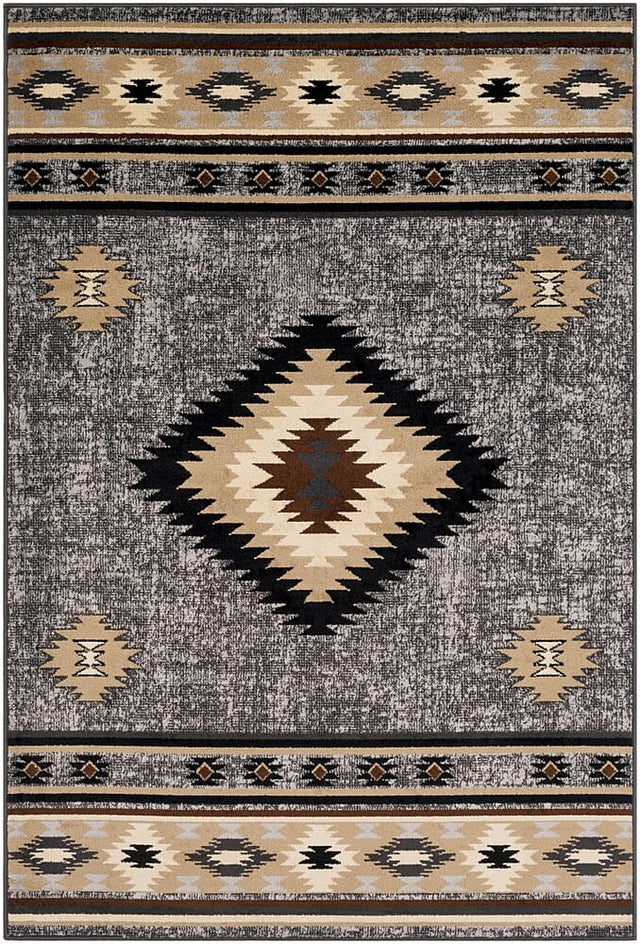 Surya Paramount Par-1094 Charcoal, Medium Gray, Black, Khaki Rugs.