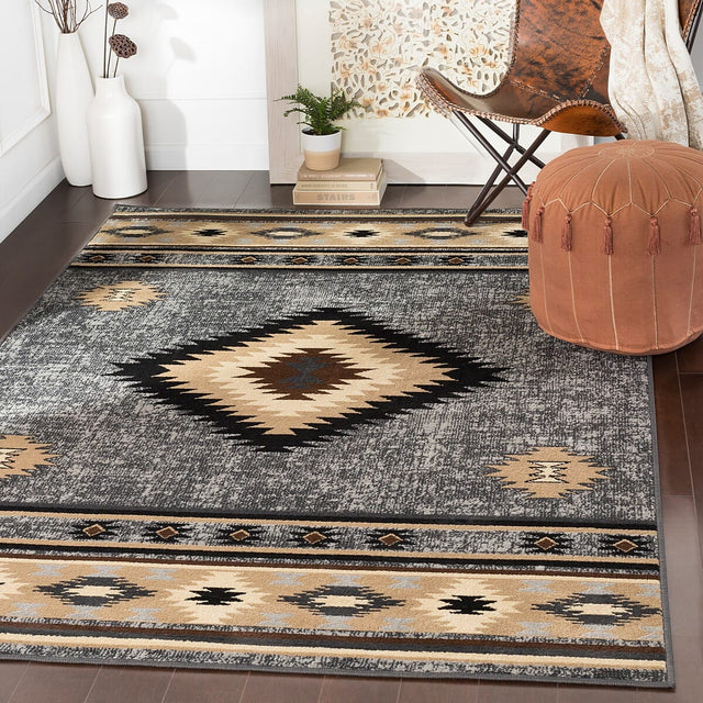 Surya Paramount Par-1094 Charcoal, Medium Gray, Black, Khaki Rugs.