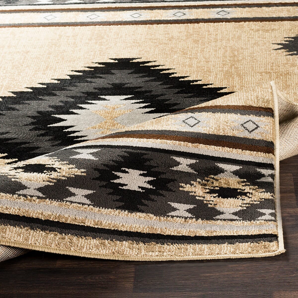 Surya Paramount Par-1096 Black, Charcoal, Medium Gray, Khaki Rugs.