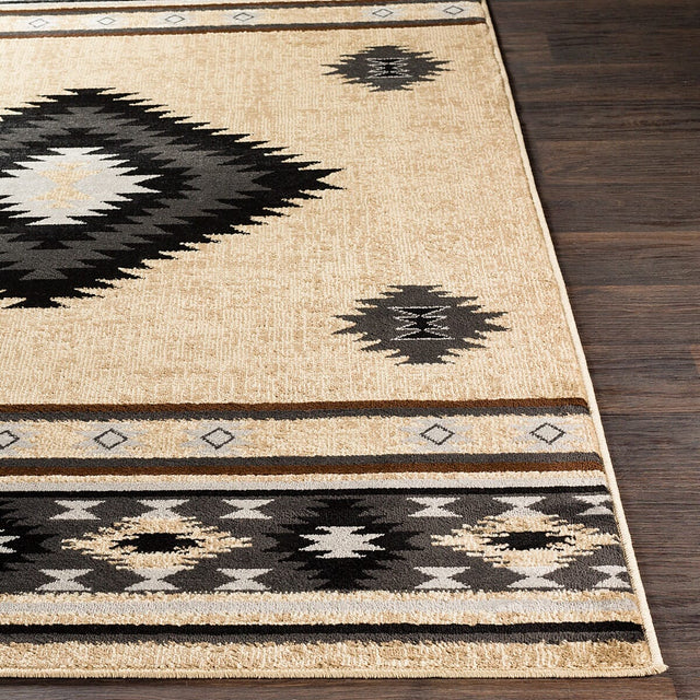 Surya Paramount Par-1096 Black, Charcoal, Medium Gray, Khaki Rugs.