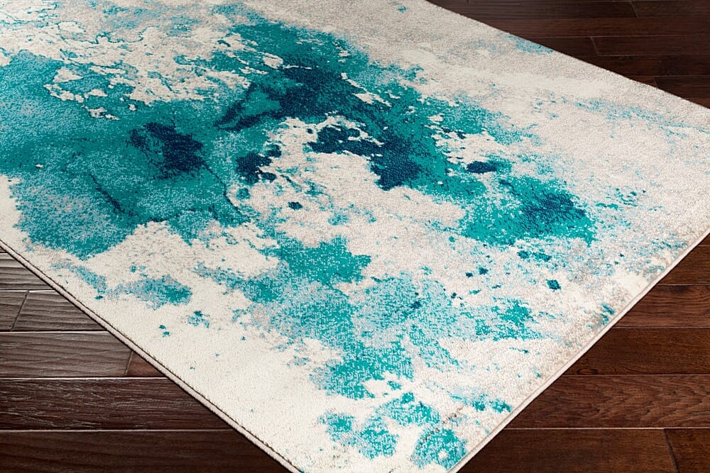 Surya Paramount Par-1106 Teal, Aqua, Dark Blue, Light Gray Rugs.