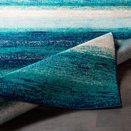 Surya Paramount Par-1109 Teal, Aqua, Dark Blue, Light Gray Rugs.