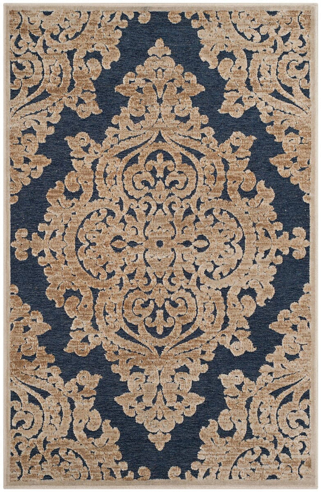 Safavieh Paradise Par390-3490 Stone / Navy Rugs.