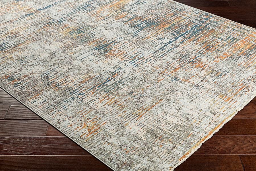 Surya Presidential Pdt-2305 Bright Blue, Burnt Orange, Peach Rugs.