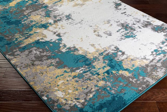 Surya Pepin Pei-1012 Aqua, Bright Blue, Mustard Rugs.