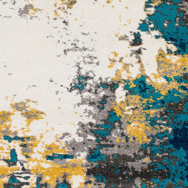 Surya Pepin Pei-1012 Aqua, Bright Blue, Mustard Rugs.