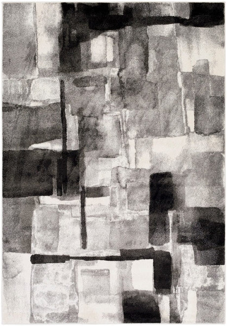 Surya Pepin Pei-1019 Black, Medium Gray, Cream Rugs.