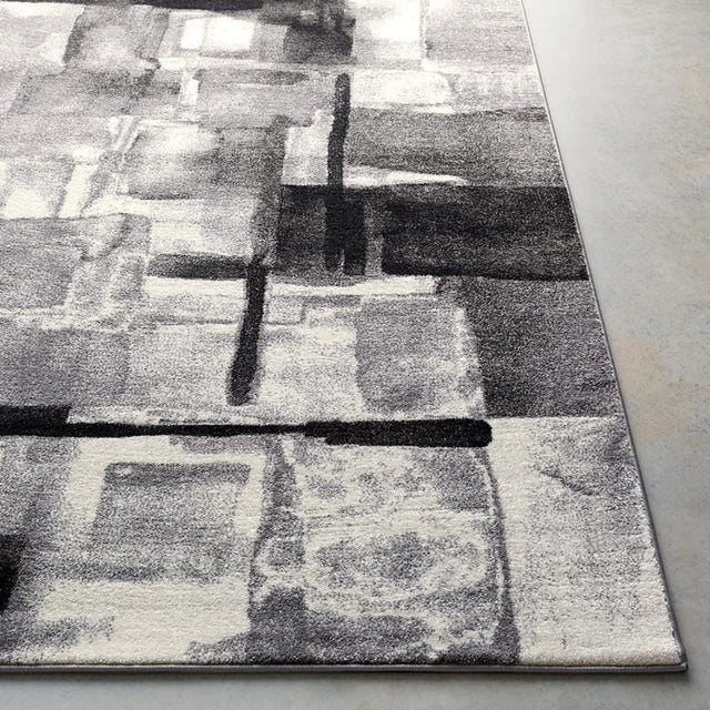 Surya Pepin Pei-1019 Black, Medium Gray, Cream Rugs.