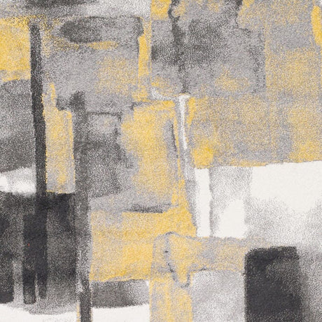 Surya Pepin Pei-1020 Black, Medium Gray, Mustard, Cream Rugs.