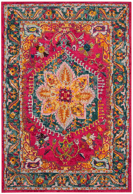 Safavieh Phoenix Phx153R Fuchsia/Blue Rug.