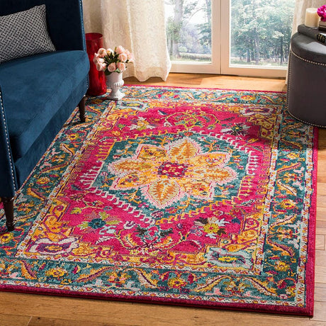 Safavieh Phoenix Phx153R Fuchsia/Blue Rug.