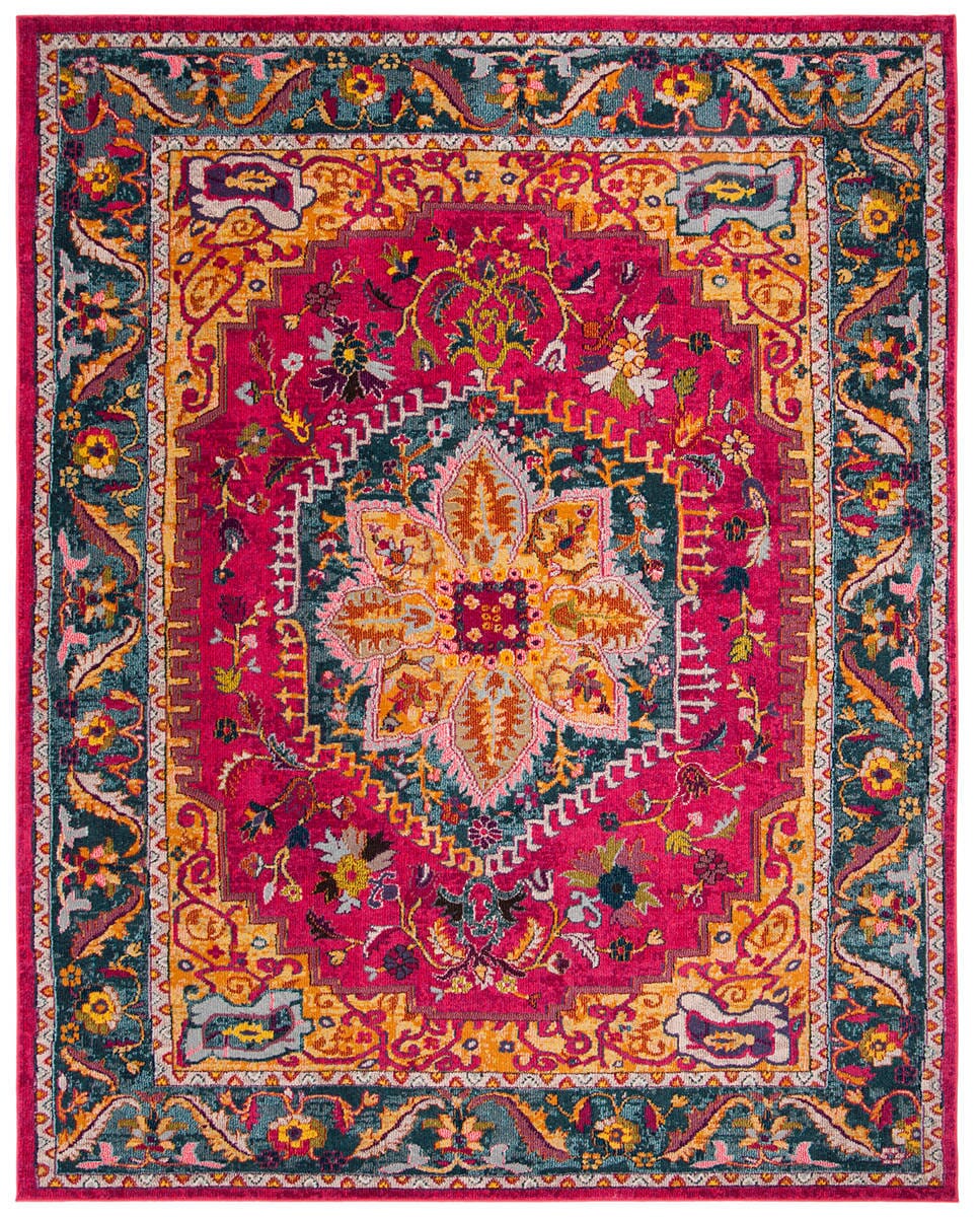 Safavieh Phoenix Phx153R Fuchsia/Blue Rug.