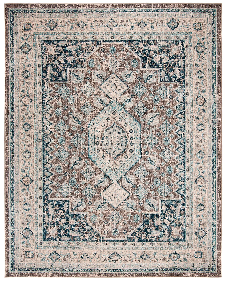 Safavieh Phoenix Phx155F Grey / Blue Rugs.