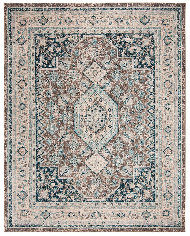 Safavieh Phoenix Phx155F Grey / Blue Rugs.