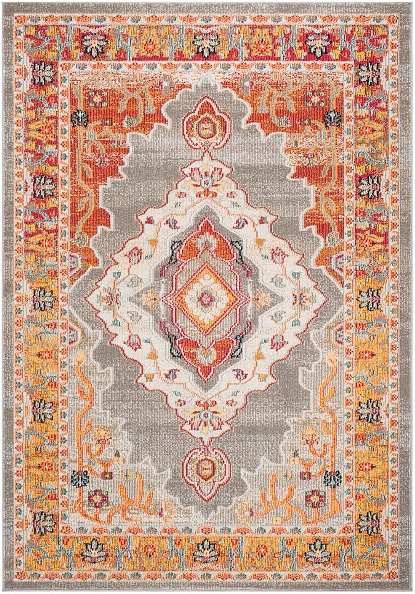 Safavieh Phoenix Phx158T Orange / Grey Rugs.