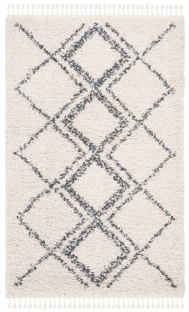 Safavieh Pro Lux Shag Plx432A Cream / Blue Rugs.