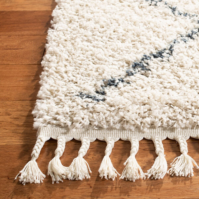 Safavieh Pro Lux Shag Plx432A Cream / Blue Rugs.