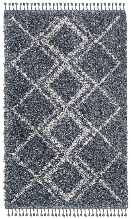 Safavieh Pro Lux Shag Plx432L Cream / Blue Rugs.